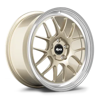 Apex ML-7RT Wheel 19x9 ET50 (5x130 / 71.6) - Machined Lip - Gloss Motorsport Gold